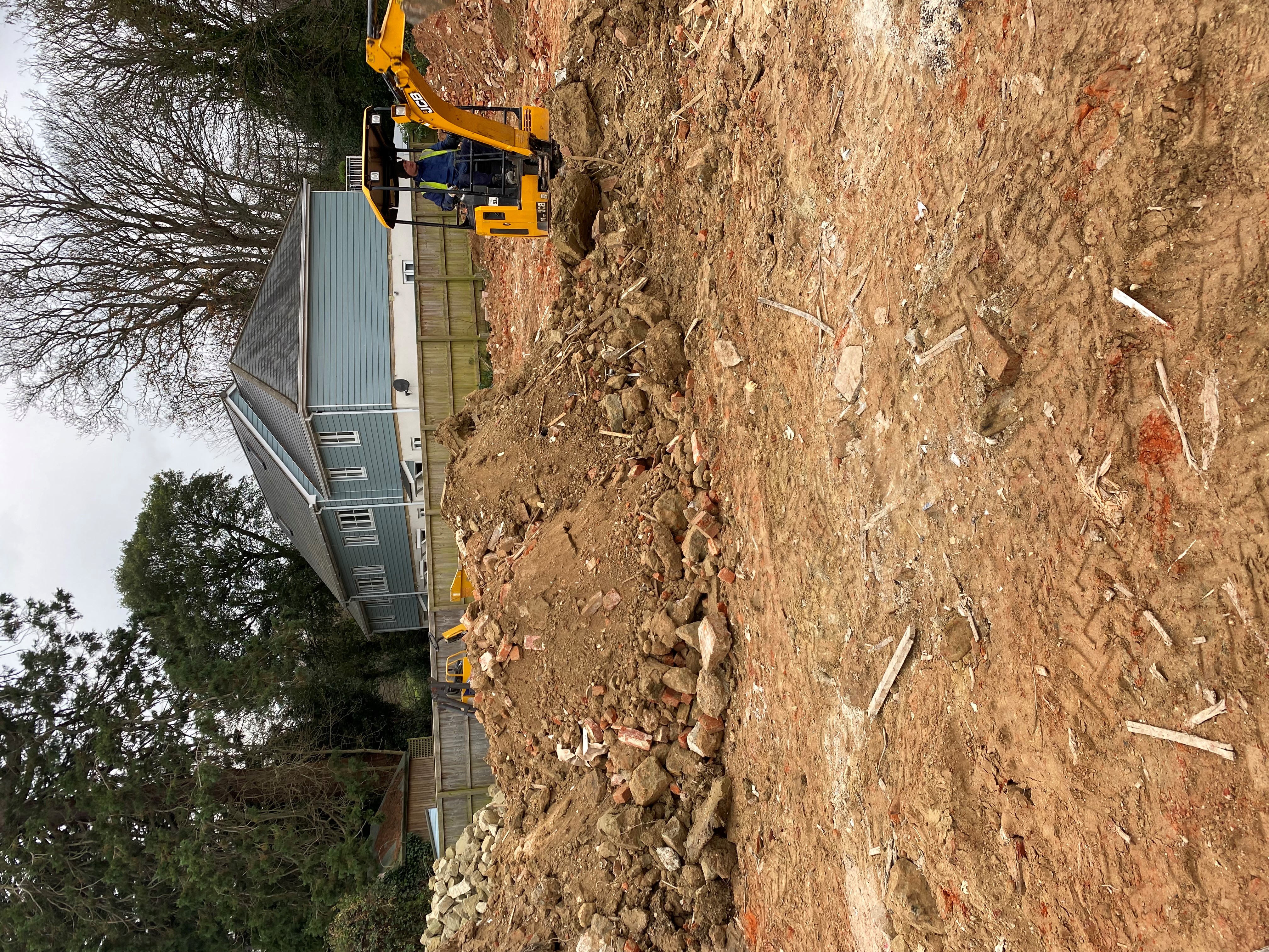 hotel demolished & new footings for new build house
